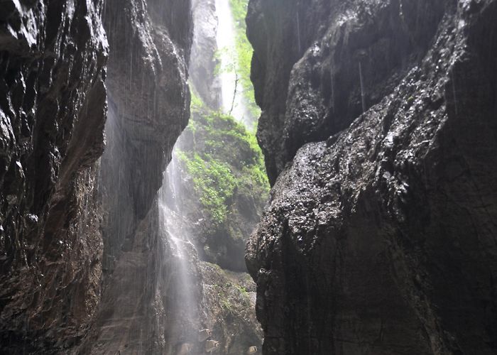 Partnachklamm Drenched in Partnachklamm (Partnach Gorge) near Garmisch ... photo