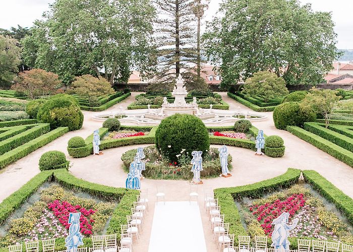 Ajuda Botanical Garden Elegant Garden Ceremony at Jardim Botanico d'Ajuda in Lisbon, Portugal photo