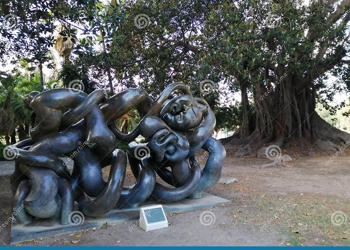 Picasso Garden PICASSO Monumet-Ficus Century-old- Gardens-Malaga Editorial Stock ... photo