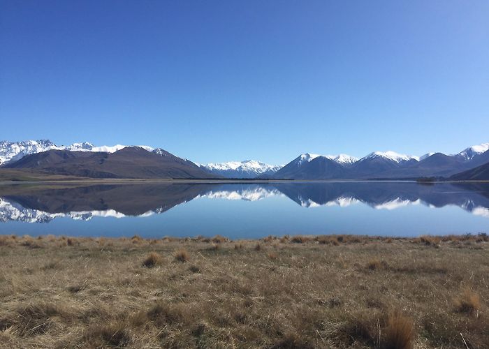 Edoras Lake Heron, Ashburton Lakes, NZ. Easy access and close to Mt ... photo
