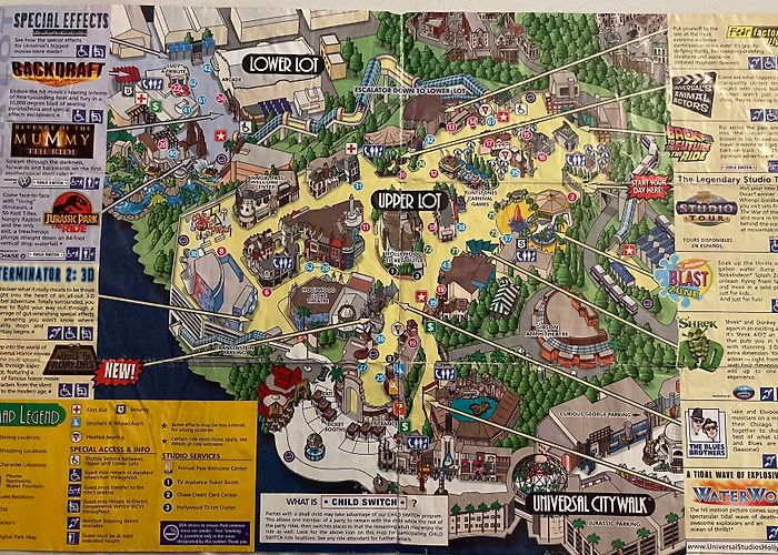 Universal Studios Hollywood Universal Studios Hollywood studio map 2007 : r/universalstudios photo