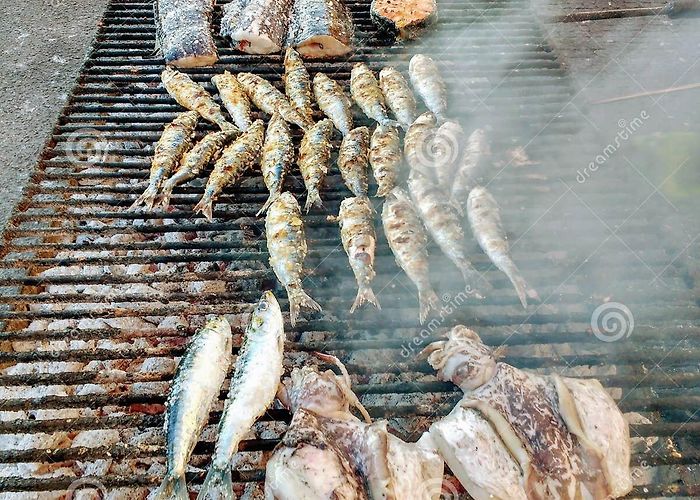 Matosinhos Market Fish Grill on the Street in a Restaurant, Matosinhos, Porto ... photo