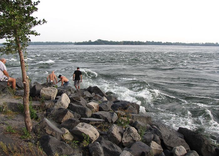 Des Rapides Park Parc des Rapides, on Montréal Island, sits alongside the roiling ... photo