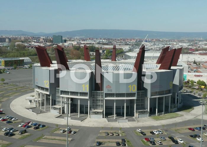 Fernando Buesa Arena Aerial Fernando Buesa Arena Stadium en V... | Stock Video | Pond5 photo