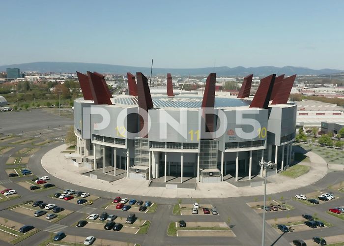 Fernando Buesa Arena Aerial Fernando Buesa Arena Stadium en V... | Stock Video | Pond5 photo