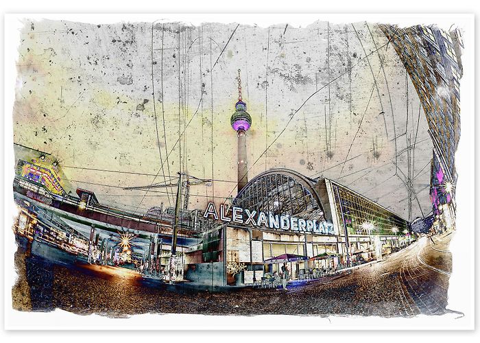 Alexanderplatz Berlin Alexanderplatz/ abstrakt print by Marcus Sielaff | Posterlounge photo