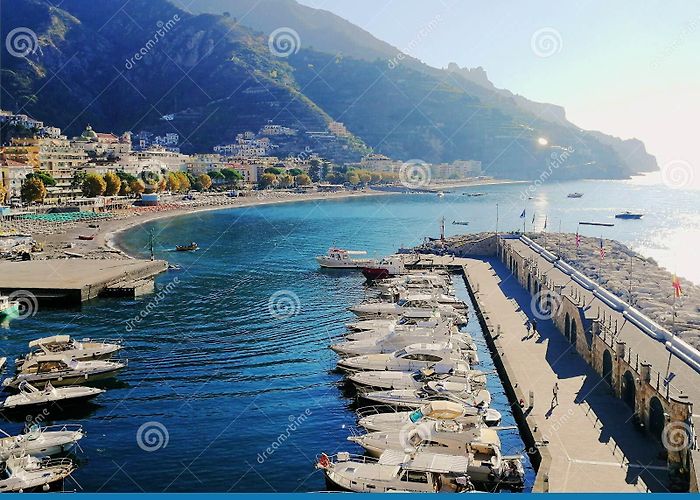 Maiori Harbour Port in Maiori, Italy. Amalfi Coast Stock Image - Image of amalfi ... photo