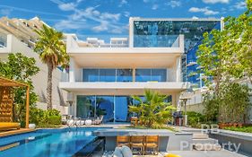 Five Palm Beach Villa - Three Floors, Private Pool, Jacuzzi Дубай Exterior photo