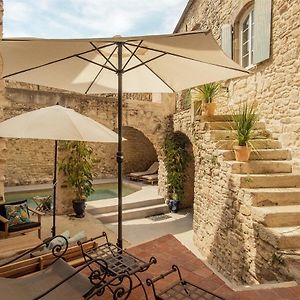 Готель La Fugue Demeure Historique Pieds Des Cevennes Nimes Uzes Piscine Chauffee Jardin A L Italienne Brignon Exterior photo