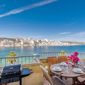 Blue Harbour Seafront 3 Bedroom Apartment, With Spectacular Sea Views From Terrace - By Getawaysmalta Сент-Полс-Бей Exterior photo